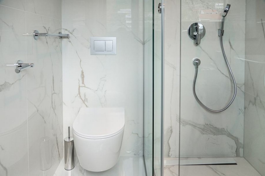 Wysokiej jakości łazienka z włoskiego marmuru