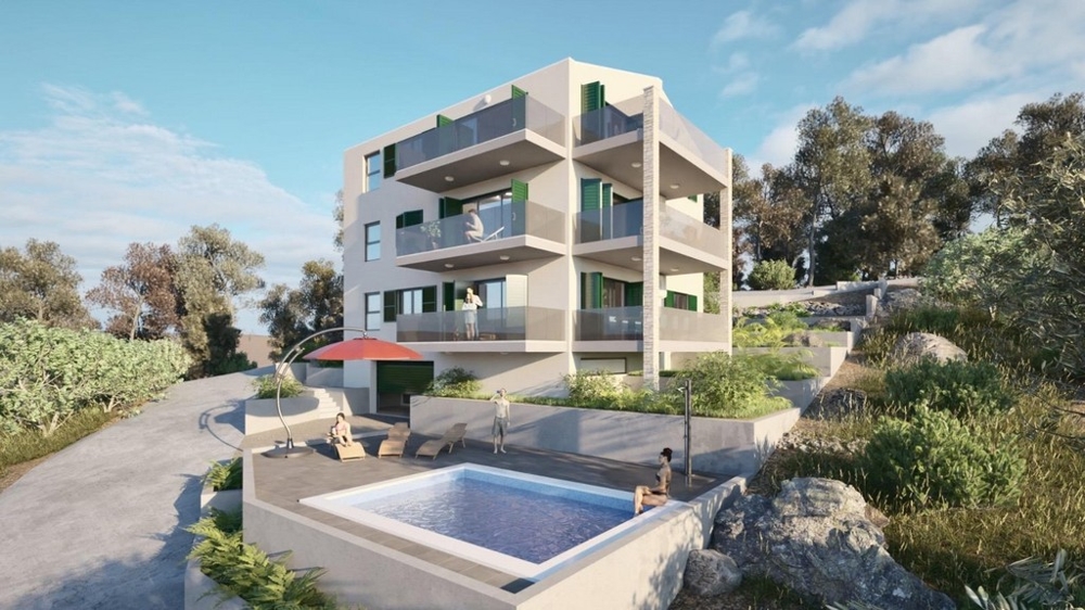 Nowe mieszkania na sprzedaż w pobliżu Rogoznicy w Chorwacji - Panorama Scouting A3443