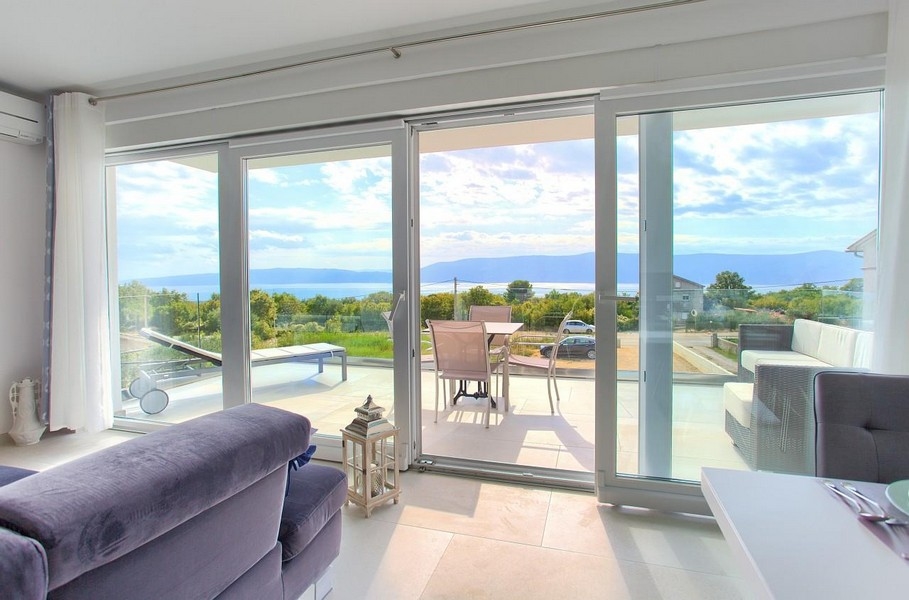 Powierzchnia mieszkalna nieruchomości A3444, która jest na sprzedaż w Chorwacji na wyspie Krk.