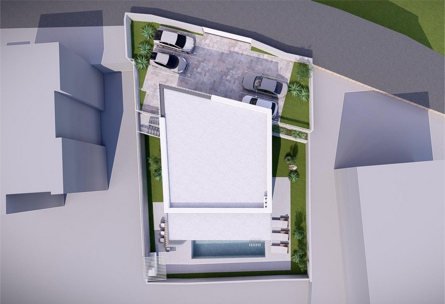 Widok z lotu ptaka na nieruchomość A3464 w Chorwacji.