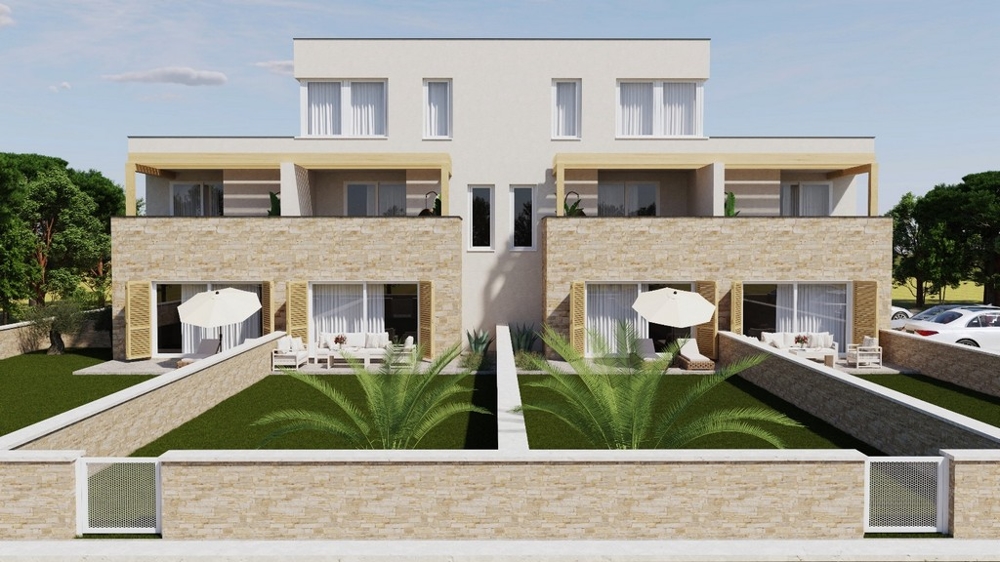 Nowoczesne apartamenty z ogrodem blisko morza w Chorwacji.