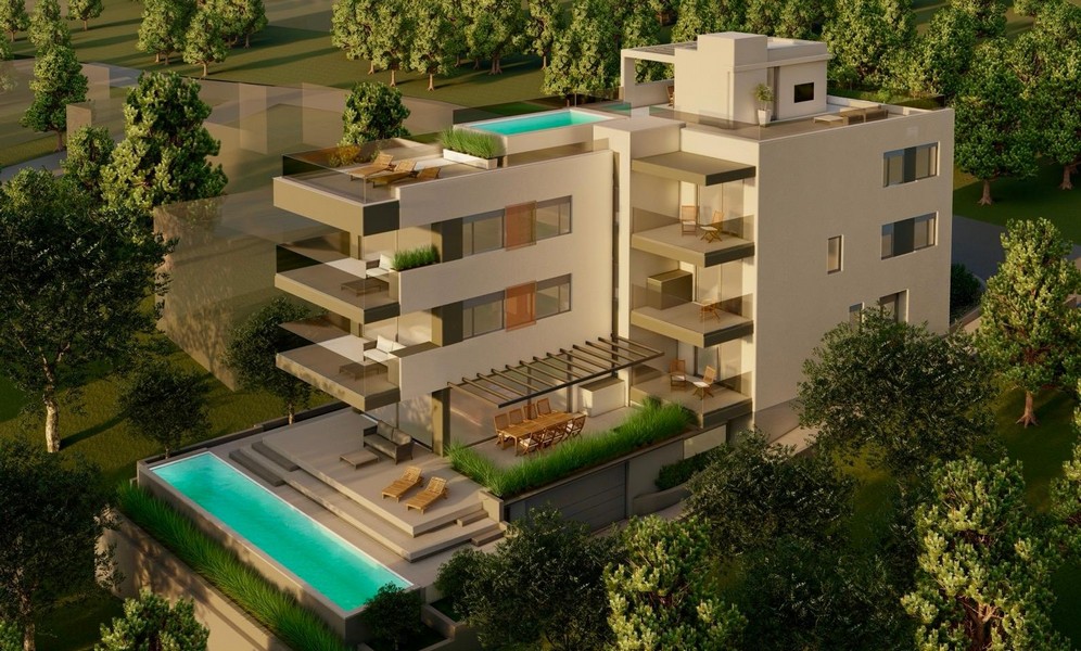 Wizualizacja nowych apartamentów A3618 w Chorwacji - Panorama Scouting.