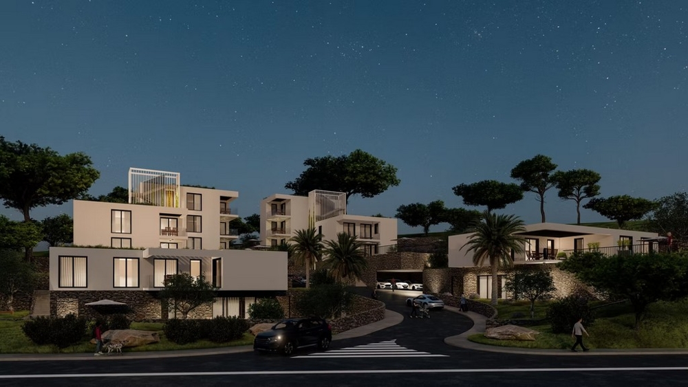 Nowo wybudowana rezydencja z widokiem nocnym i oświetleniem - nieruchomość A3754 Primosten