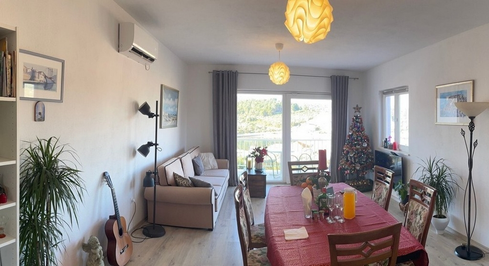 Pokój dzienny nieruchomości A3805 na wyspie Korcula.