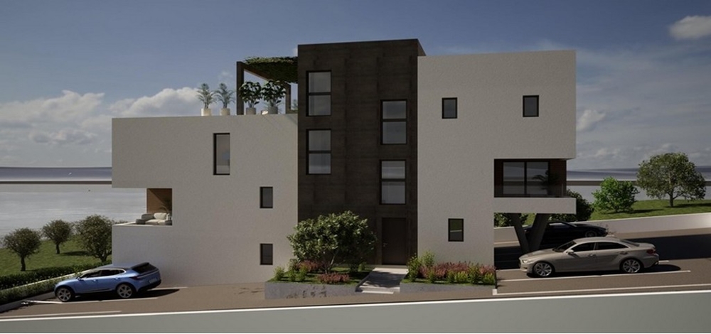 Nowoczesny nowy budynek, w którym zlokalizowana jest nieruchomość A3856.