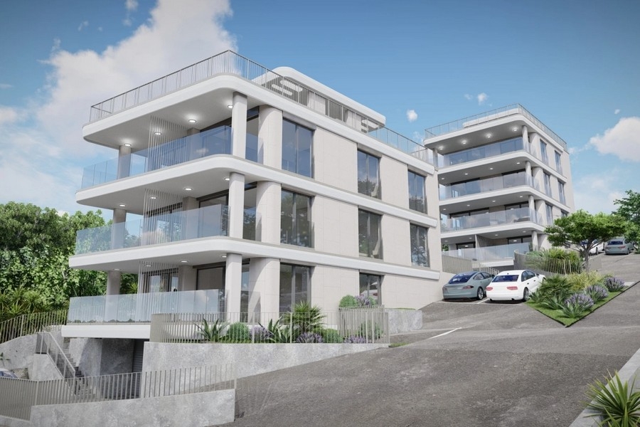 Budynek apartamentowy z windą i miejscami parkingowymi na zewnątrz