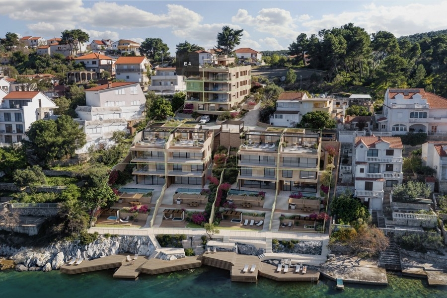 Nowo wybudowane apartamenty z widokiem na morze na wyspie Ciovo
