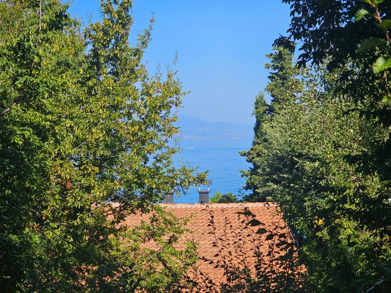 Widok na morze z apartamentu w Njivice na drzewa