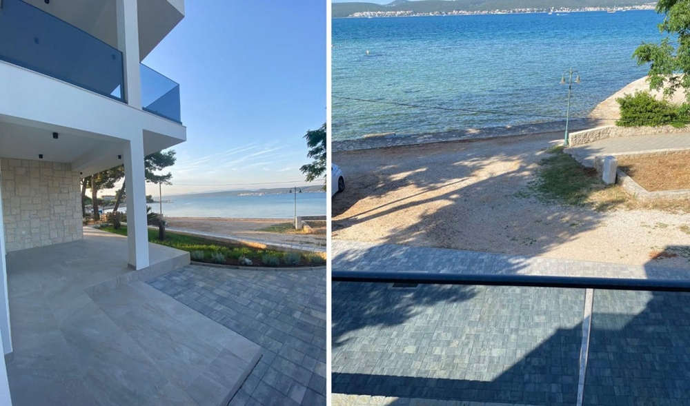 Taras apartamentu z bezpośrednim widokiem na plażę