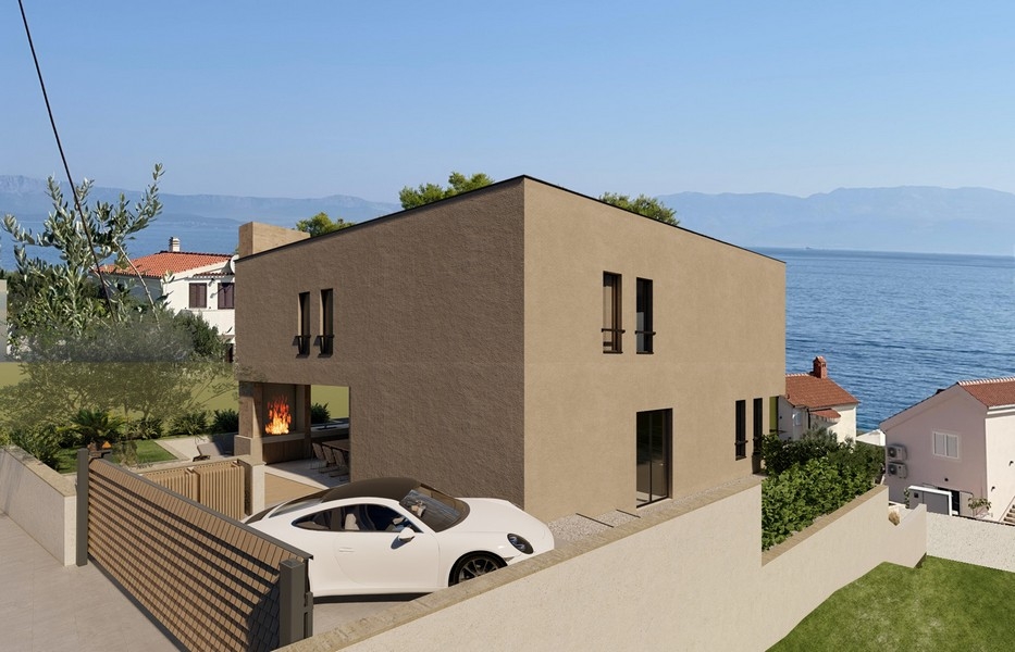 Działka z willą i widokiem na morze na Solcie