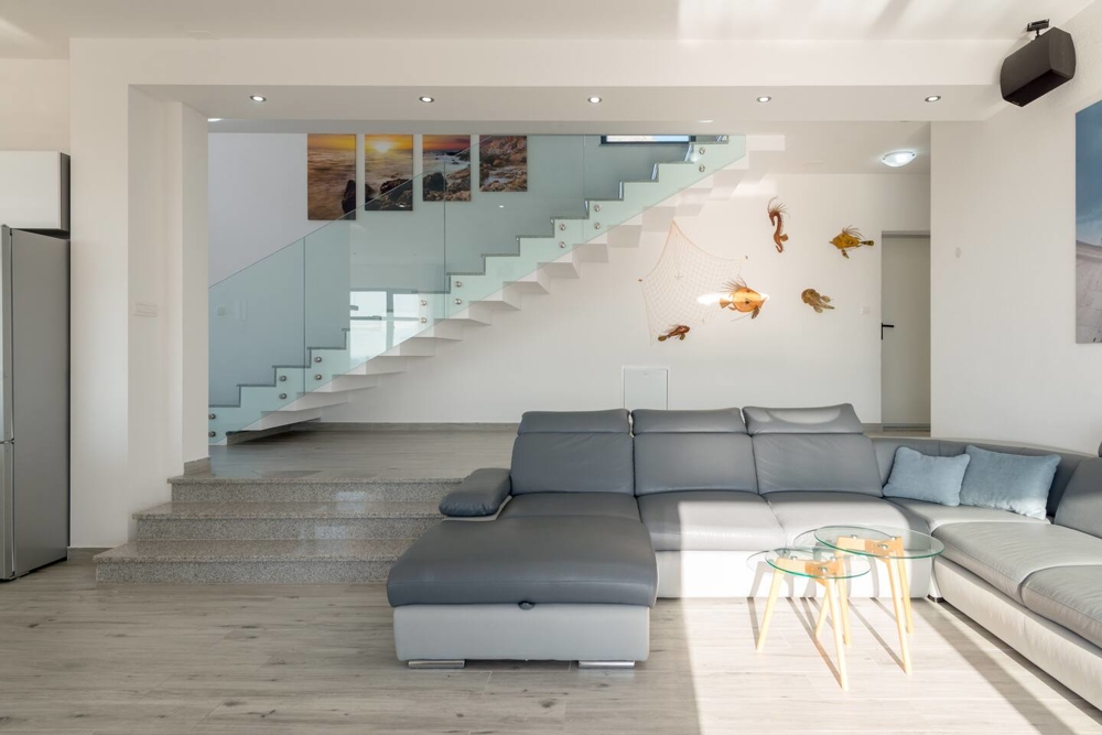 Nowocześnie urządzona część dzienna.