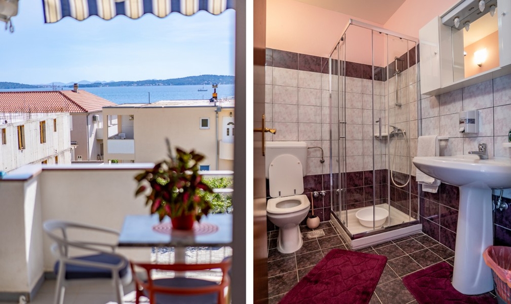 Dom z zielonym ogrodem i palmami