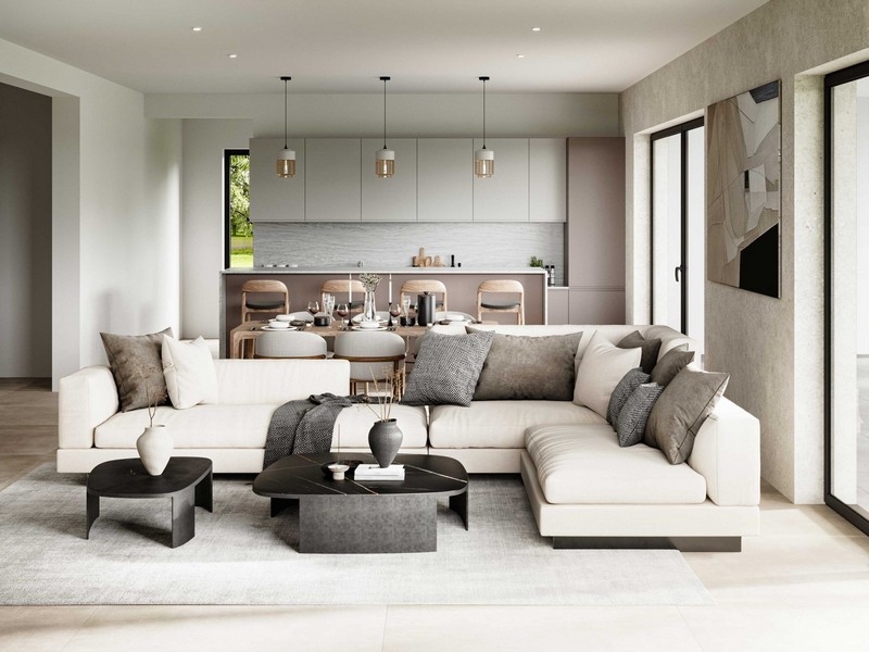 Pokój dzienny w willi H2440 w pobliżu Porec - Nieruchomości Istria.