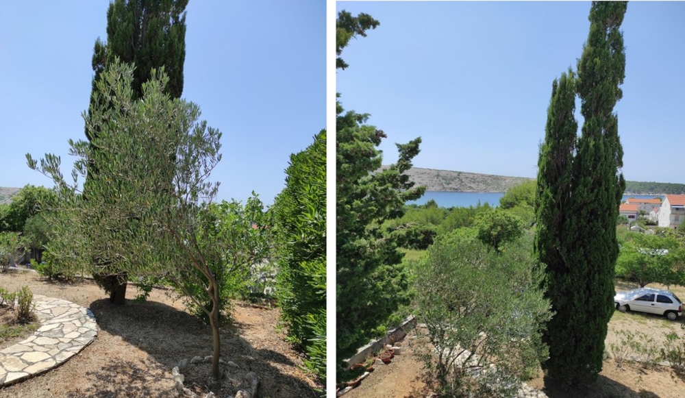 Widok na morze z nieruchomości H2481 w Chorwacji - Panorama Harcerska.