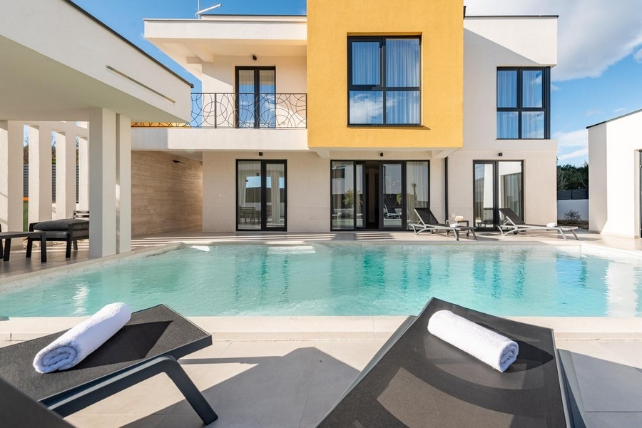 Widok na morze z nieruchomości H2489 w regionie Zadar, Chorwacja - Panorama Harcerska.