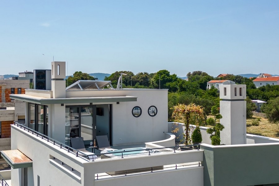 Taras na dachu nieruchomości H2589, Chorwacja - Panorama Harcerska.