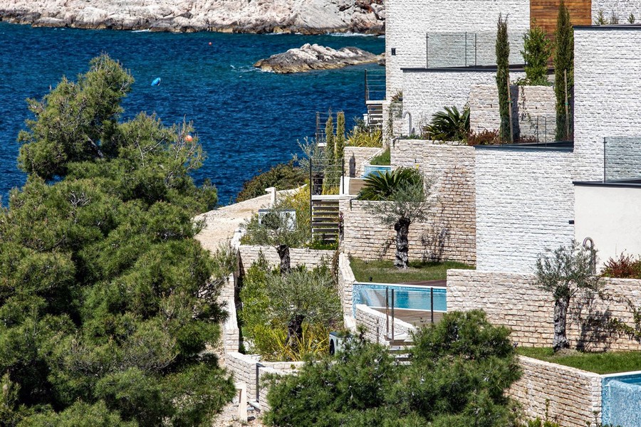 Siedem willi w prywatnej lokalizacji w Primosten