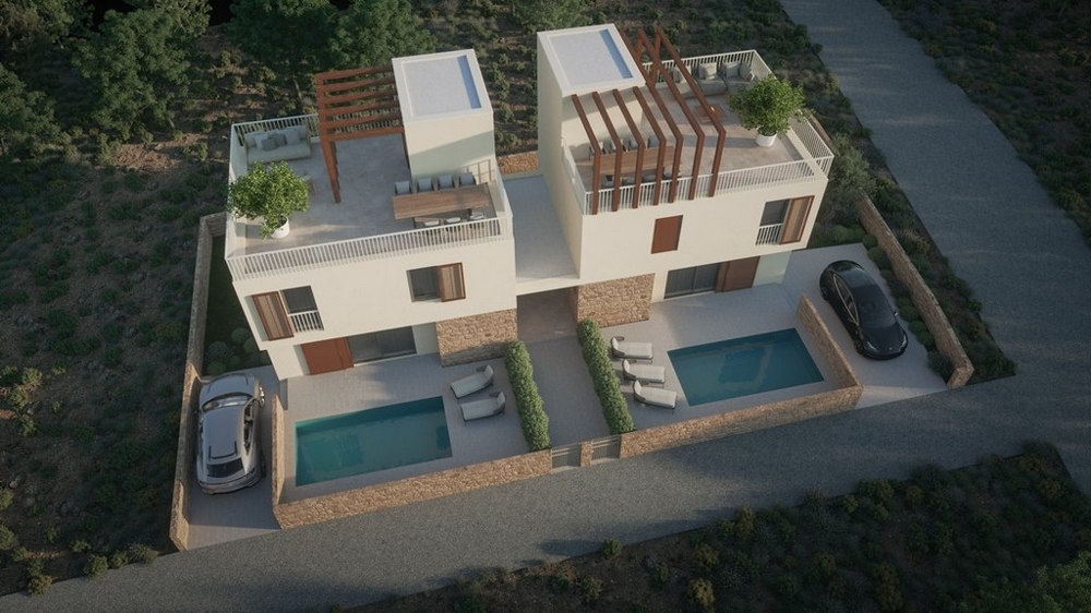 Domy bliźniacze blisko morza na sprzedaż w Chorwacji.