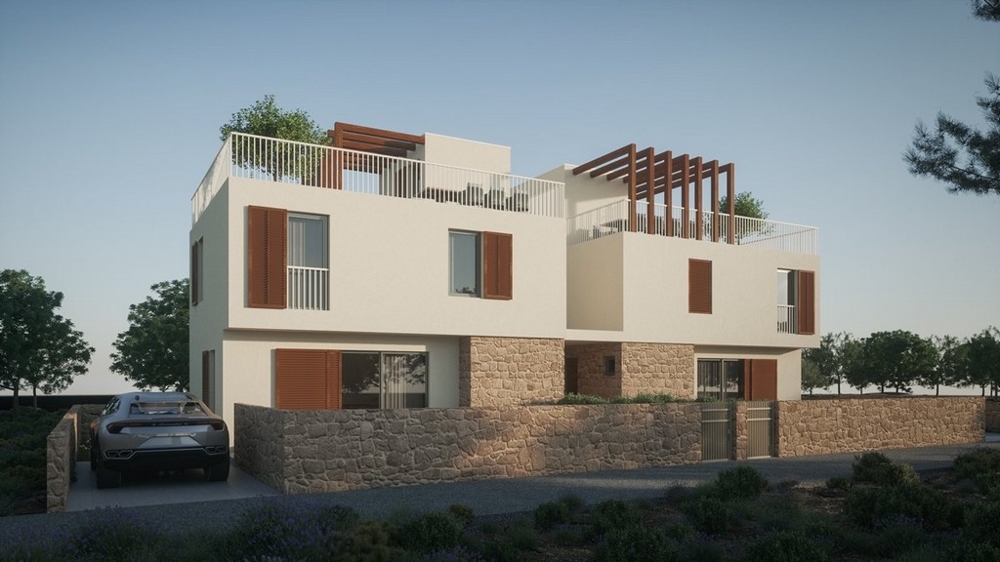 Domy bliźniacze na sprzedaż blisko morza w Tribunj w Chorwacji.