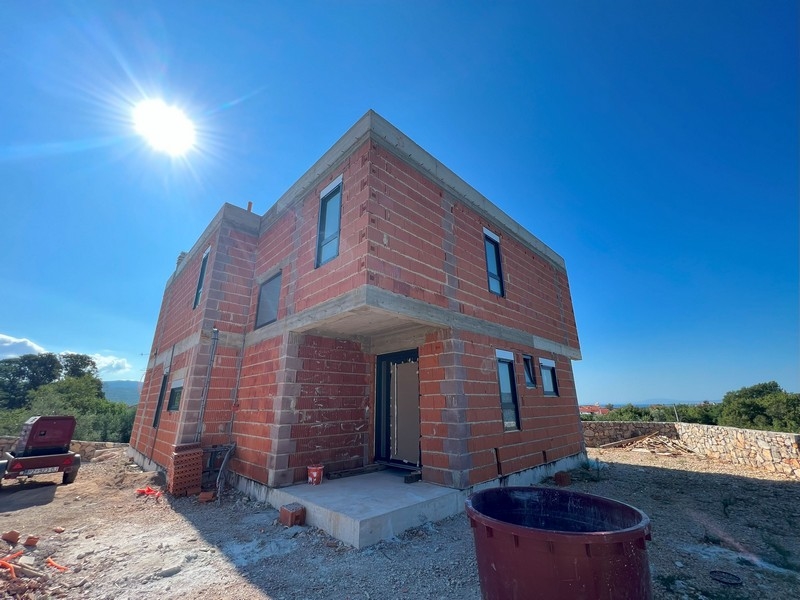 Nowoczesny nowy budynek w Krk, Zatoka Kvarner - Panorama Scouting, Nieruchomości Chorwacja - Dom z tarasem i basenem