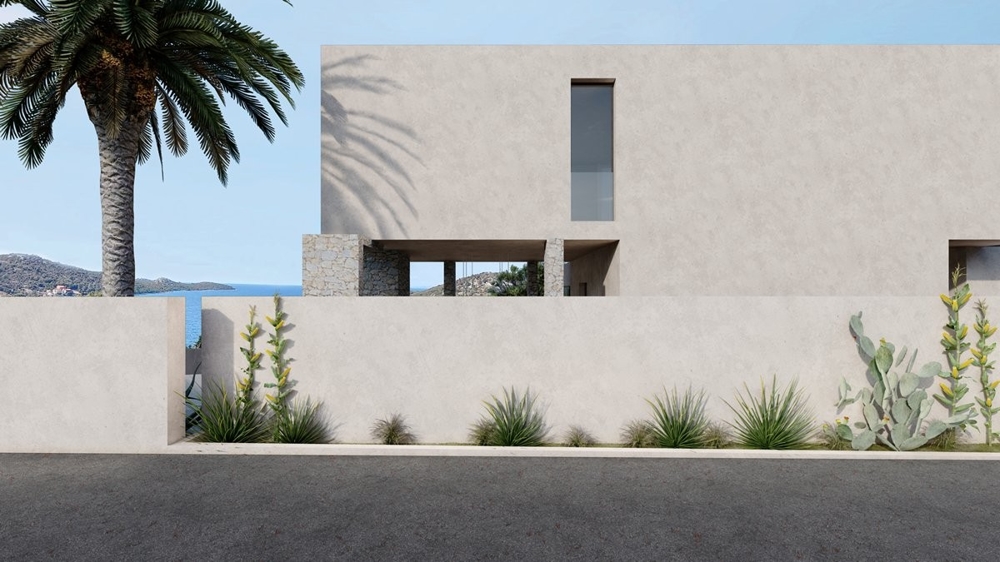 Basen w willi H3358 niedaleko Rogoznicy, Dalmacja - Panorama Harcerska.