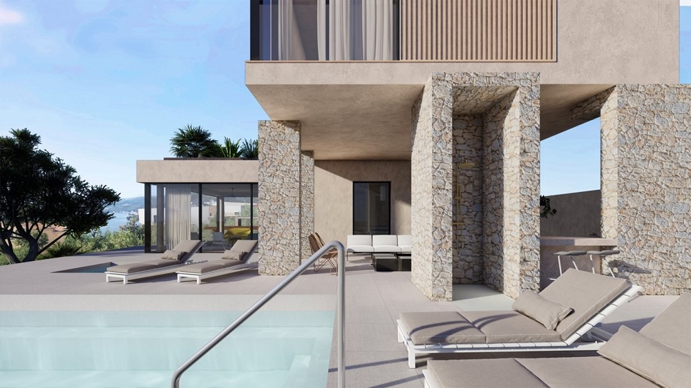 Obecny etap budowy willi H3358, która jest wystawiona na sprzedaż w Chorwacji.