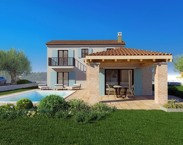 Projekt willi w stylu śródziemnomorskim w Chorwacji - Panorama Scouting.