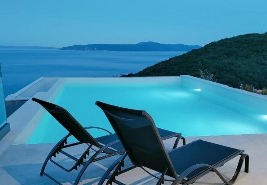 Taras z fantastycznym widokiem na morze nieruchomości H3470 w Chorwacji.