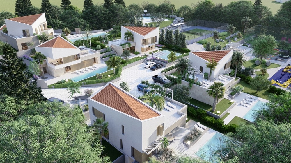 Kup nowoczesne luksusowe wille w okolicy na wyspie Krk w Chorwacji - Panorama Scouting H3472.