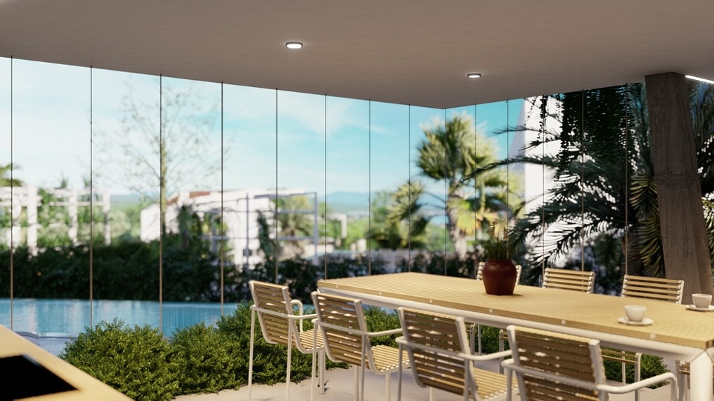 Taras willi H3473, która jest na sprzedaż w pobliżu Malinskiej na wyspie Krk.