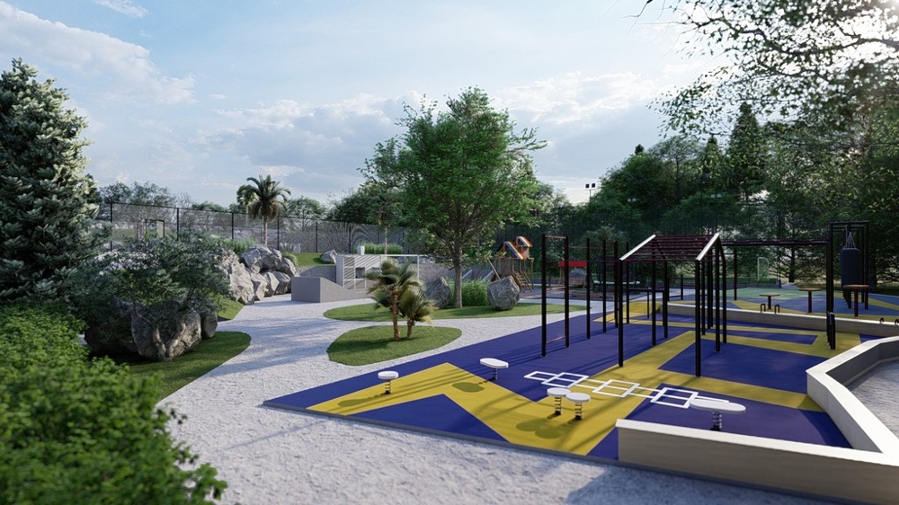 Strefa fitness na świeżym powietrzu.