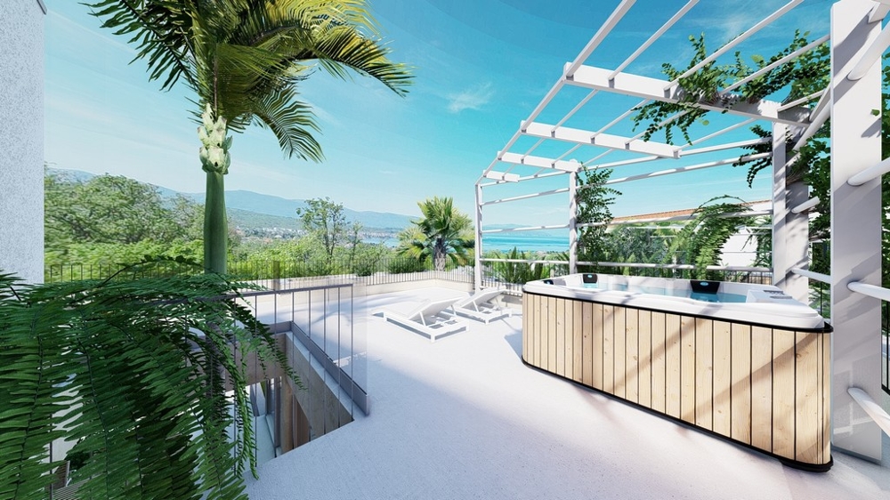 Taras z jacuzzi - Willa H3477 na sprzedaż w Chorwacji.