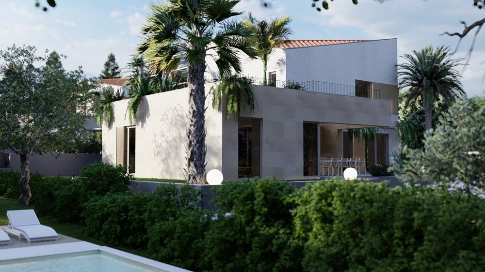 Willa z przestronnym tarasem i basenem