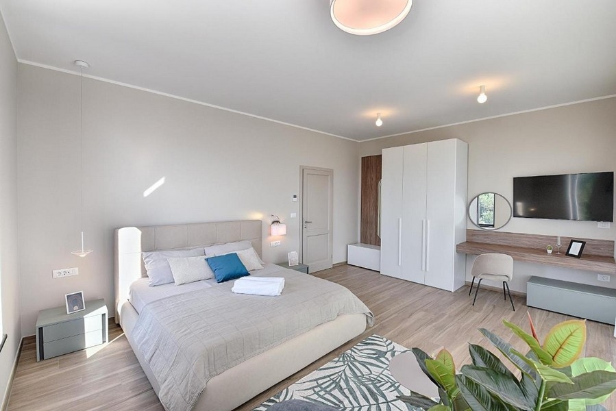 Nowoczesna sypialnia.