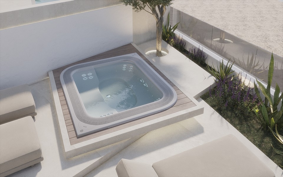 Wanna z hydromasażem w obiekcie H3723 w Sukosan w Chorwacji.