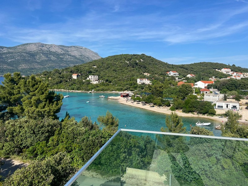Widok na nieruchomość H3727 na Korculi w Chorwacji - Panorama Harcerska.
