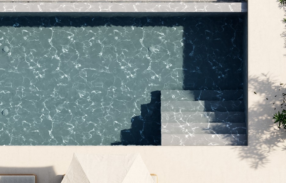 Basen w willi H3797 niedaleko Labin w Chorwacji - Panorama Harcerska.