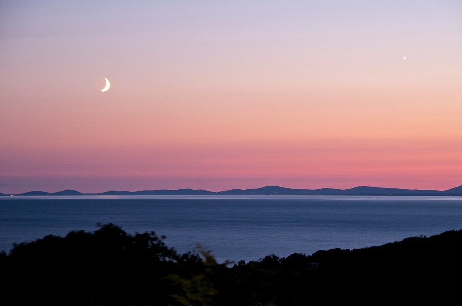 Wieczorny widok na morze z nieruchomości H3859