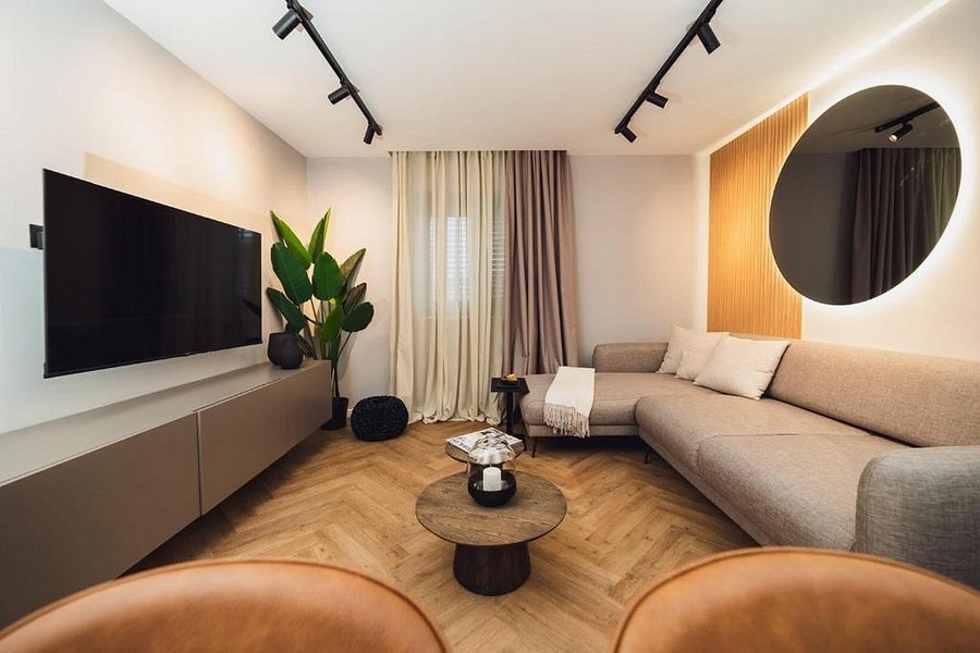 Nowoczesny salon ze stylowymi meblami
