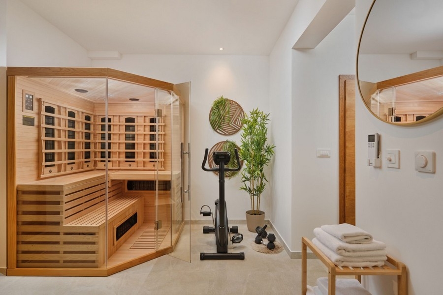 Sauna i strefa fitness