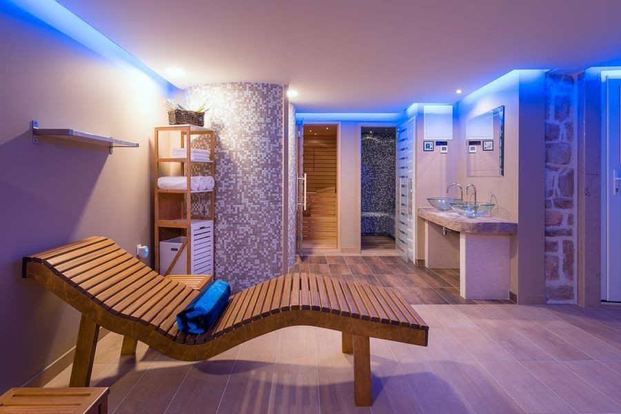 Strefa Wellness z sauną i leżakiem